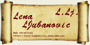 Lena LJubanović vizit kartica
